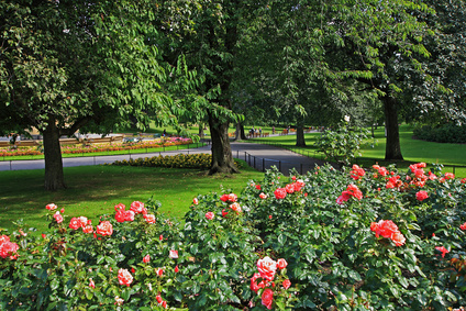 Princes Street Gardens in Edinburgh, Scotland